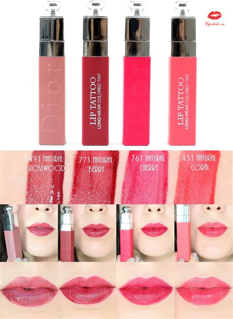 dior 491 lip tattoo|Dior lip tattoo swatches.